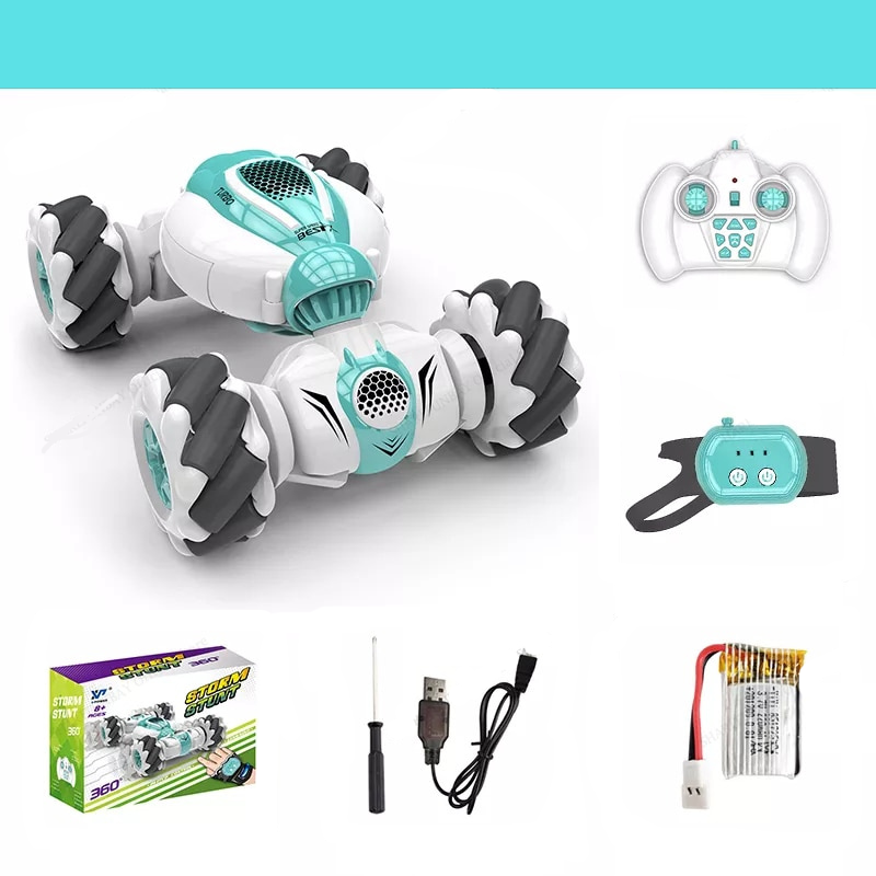 Remote & Watch Controlled RC Rotating Stunt Car