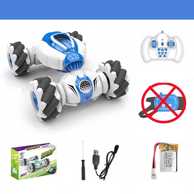 Remote & Watch Controlled RC Rotating Stunt Car