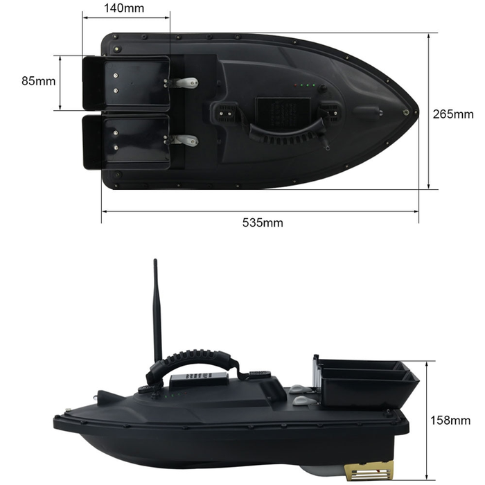 Remote Controlled Illuminated Bait Boat