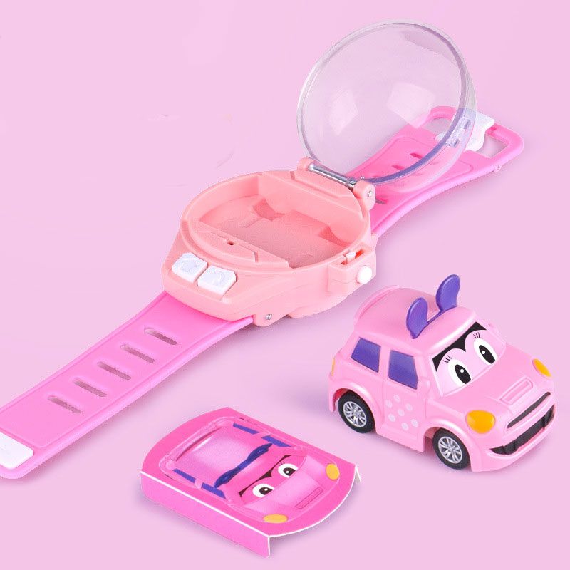 Cartoon Mini Remote Control Analog Watch Car