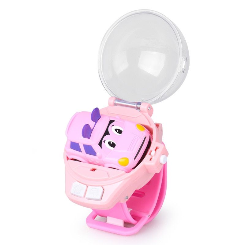 Cartoon Mini Remote Control Analog Watch Car